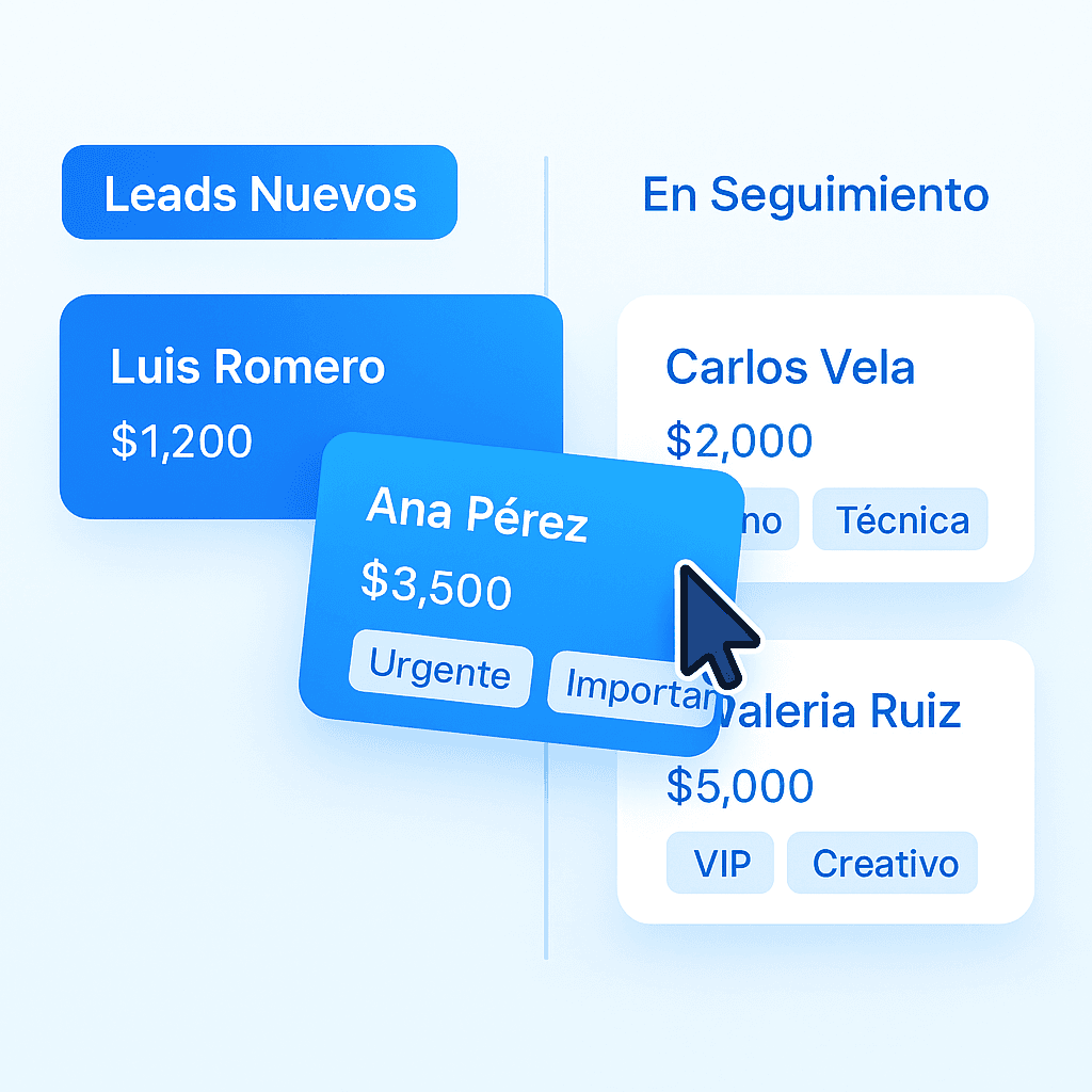 SoulCRM WhatsApp Kanban Board Interface
